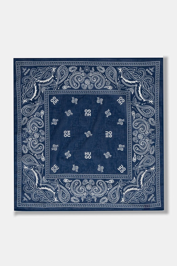 Doplnky HUGO šatka pánska bavlnená 2Bandana_pack_M 50561669 modrá