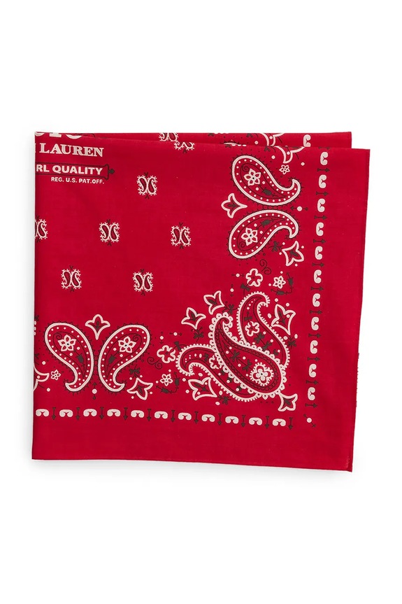 Polo Ralph Lauren COTTON-CLASSIC BANDANA шал от памук мъжки 449959470003 червен SS26