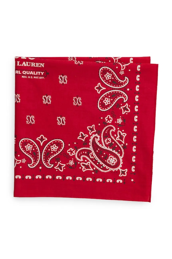 Polo Ralph Lauren COTTON-CLASSIC BANDANA шал от памук мъжки 449959470003 червен SS26