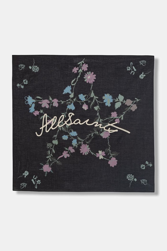 AllSaints apaszka męska bawełniana czarny 29M007XE