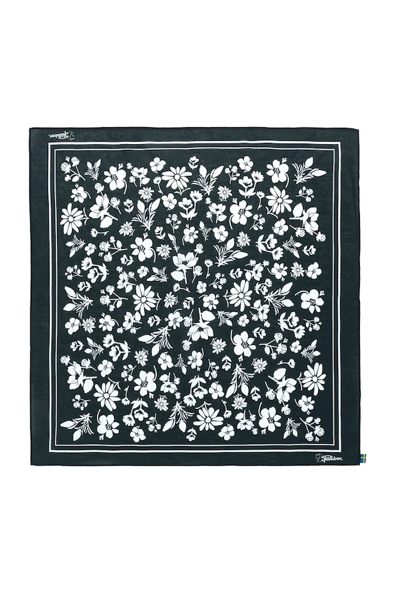 Fjallraven bandana ženska pamučna Fjällblomster mornarsko plava F13100236