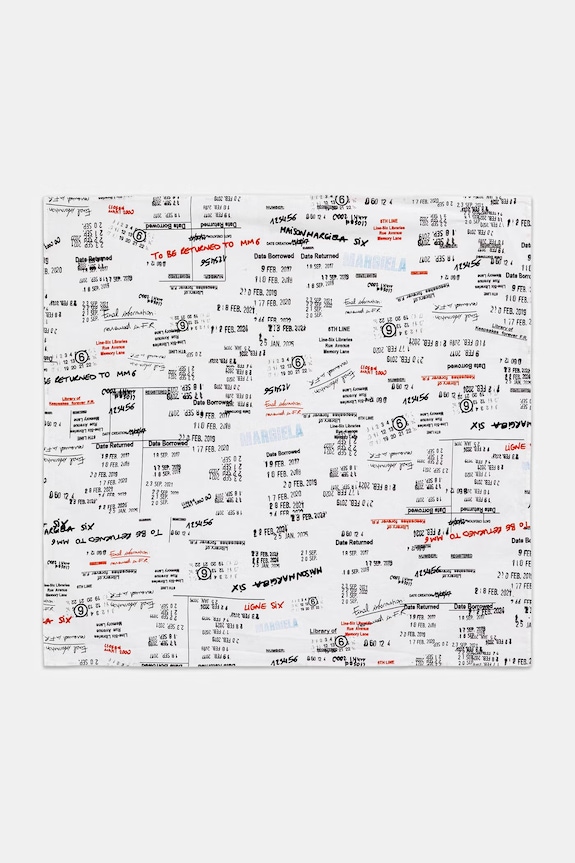 MM6 Maison Margiela eșarfă din bumbac alb SH0TF0002.M35804.001S