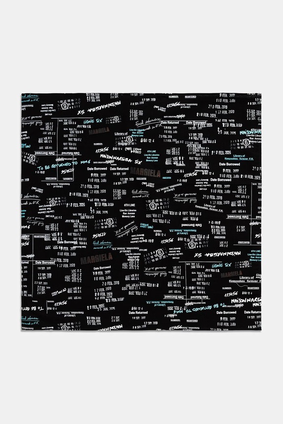 MM6 Maison Margiela шалче от памук черен SH0TF0002.M35804.002S