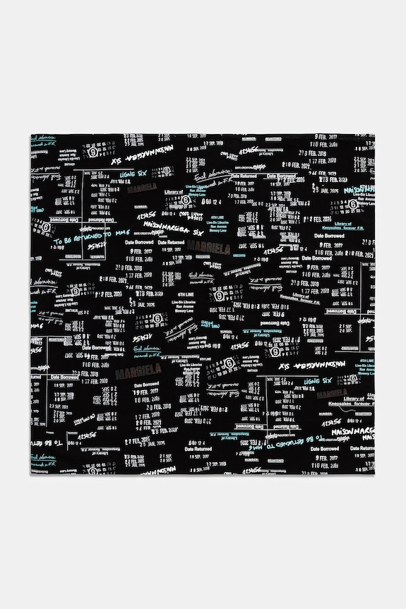 MM6 Maison Margiela шалче от памук черен SH0TF0002.M35804.002S
