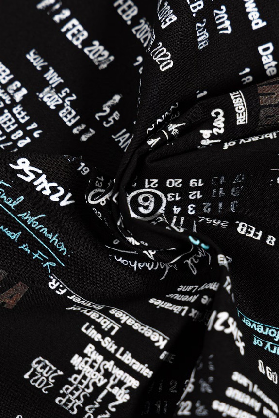 MM6 Maison Margiela шалче от памук SH0TF0002.M35804.002S черен SS26