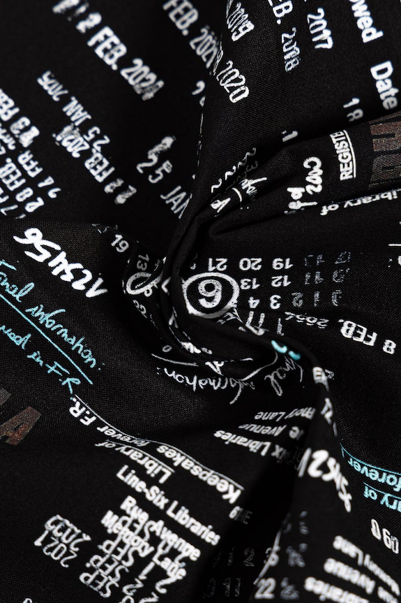 MM6 Maison Margiela шалче от памук SH0TF0002.M35804.002S черен SS26