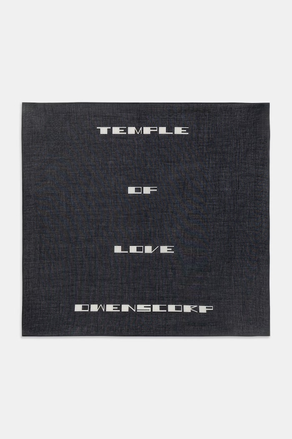 Rick Owens DRKSHDW Temple of Love cotton neck scarf black DA01F4471.SCAEP7