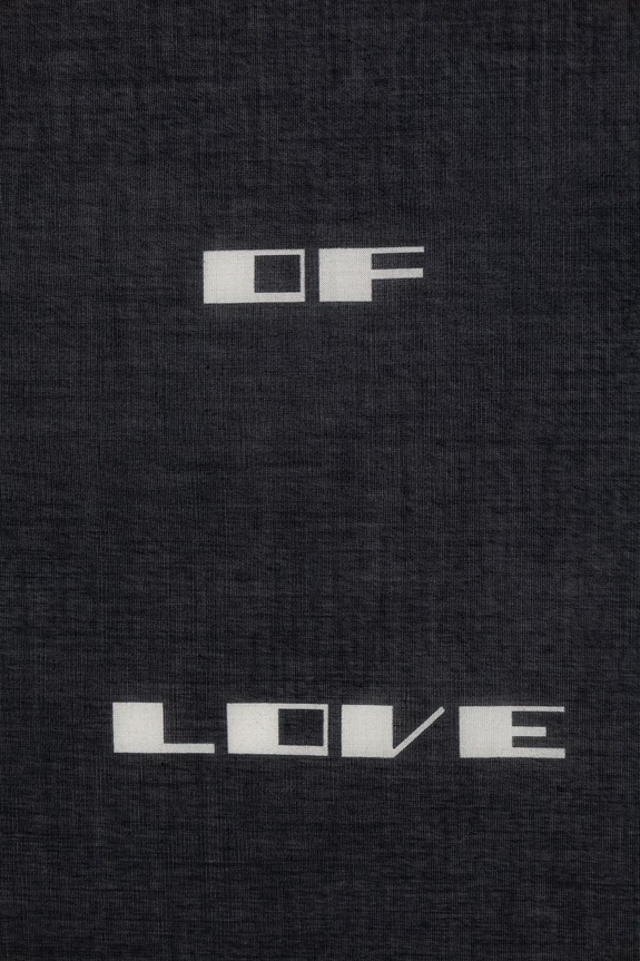 Rick Owens DRKSHDW Temple of Love cotton neck scarf DA01F4471.SCAEP7 black SS26