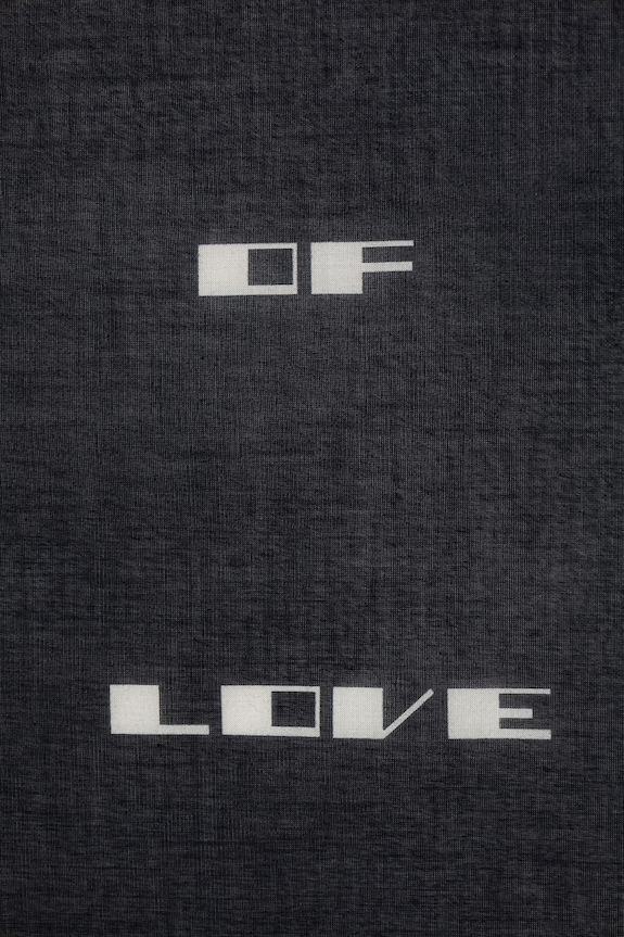 Rick Owens DRKSHDW Temple of Love cotton neck scarf DA01F4471.SCAEP7 black SS26