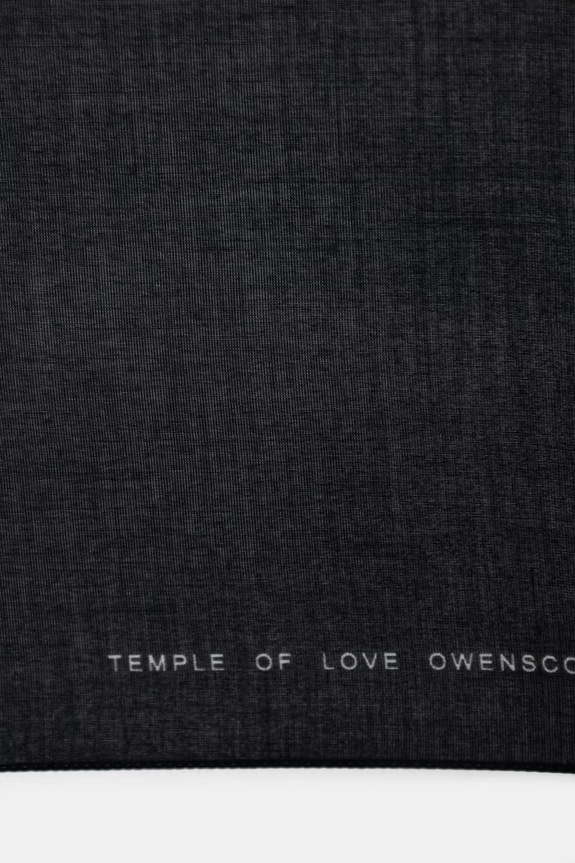 Rick Owens DRKSHDW Penta šatka bavlnená DA01F4471.SCAEP3 čierna SS26