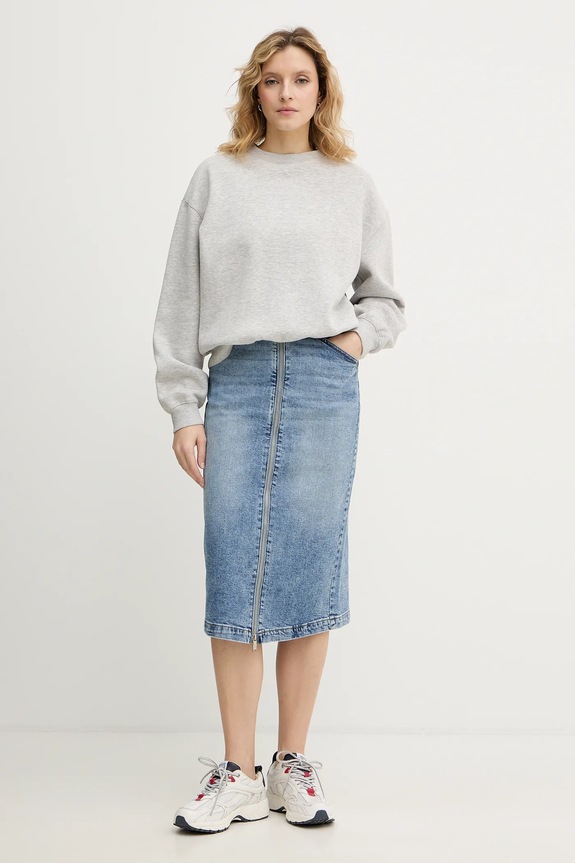 Rifľová sukňa Calvin Klein Jeans LV047E710G modrá SS26