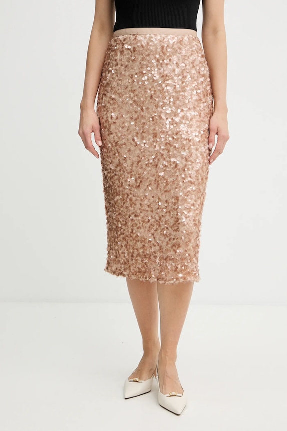 Sukňa Weekend Max Mara OCCHIO pletenina béžová 2615771041600