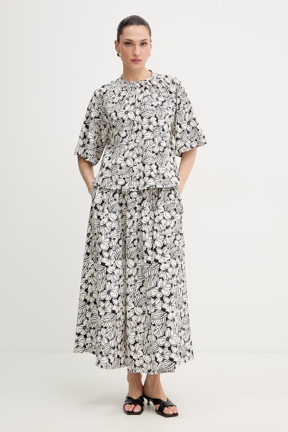 Βαμβακερή φούστα Weekend Max Mara UOMO 2615101022600 λευκό SS26