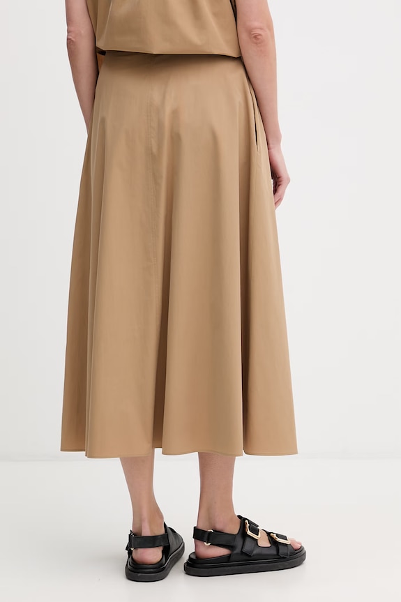 Odzież Weekend Max Mara spódnica bawełniana ZATTERA 2615101042600 beżowy