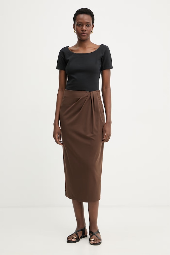 Weekend Max Mara φούστα LAPPOLE 2615771012600 καφέ SS26