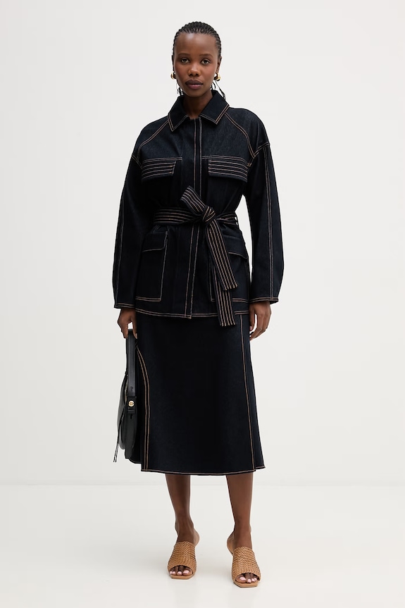 MM by Max Mara fustă RANE 2616771027600 bleumarin SS26