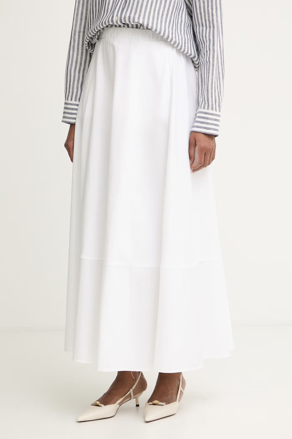 MM by Max Mara fustă cu bumbac RIBES alb 2616771018600
