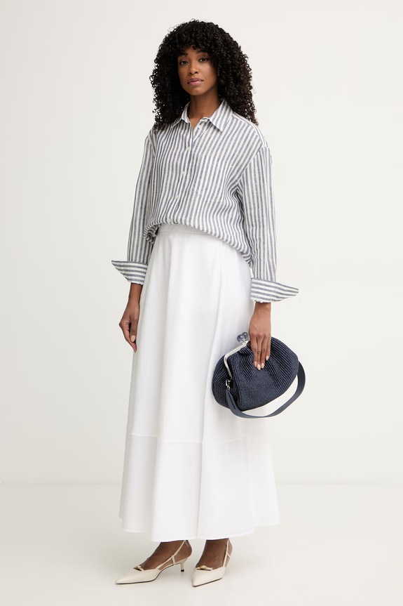 MM by Max Mara fustă cu bumbac RIBES 2616771018600 alb SS26