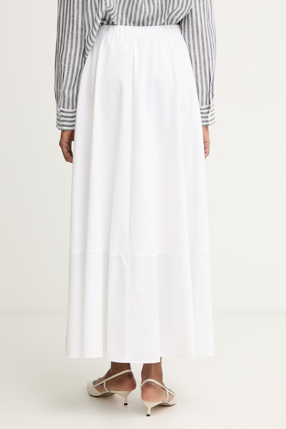 Îmbrăcăminte MM by Max Mara fustă cu bumbac RIBES 2616771018600 alb