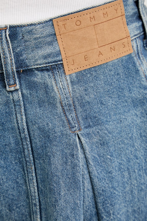 Tommy Jeans pamut szoknya kék DW0DW21992