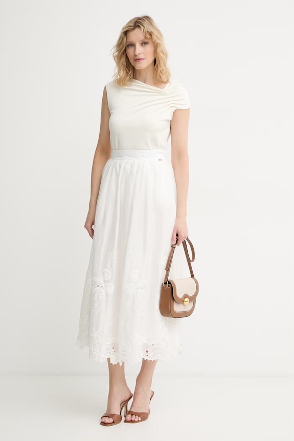Marciano by Guess юбка с добавлением льна S - GRACIE G6GD27.W2869 бежевый SS26
