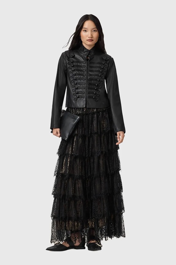 Φούστα AllSaints μαύρο W069RD