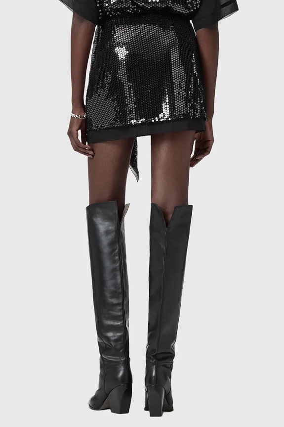 Suknja AllSaints W035RD crna SS26