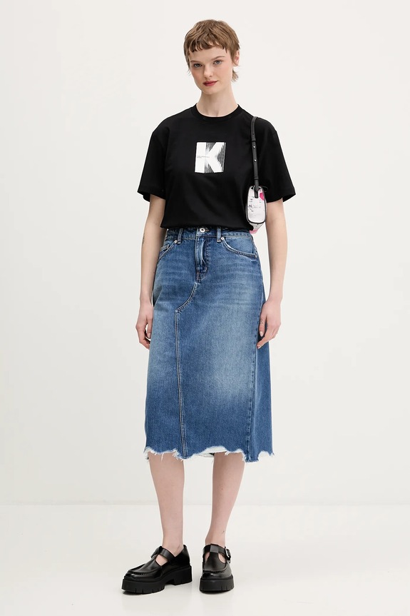 Hugo Blue spódnica jeansowa Gadele_B 50553062 niebieski SS26