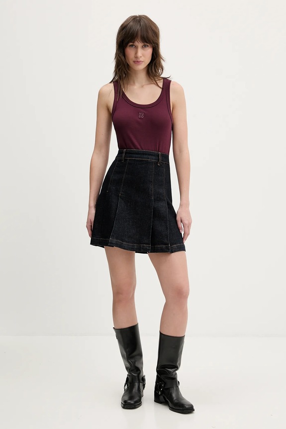 HUGO fustă Gerelise Gerelise 50556742 bleumarin SS26