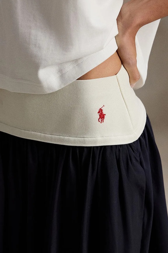 Βαμβακερή φούστα Polo Ralph Lauren μαύρο 211A96329