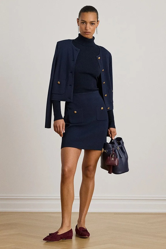 Odzież Lauren Ralph Lauren spódnica 200P03461 granatowy