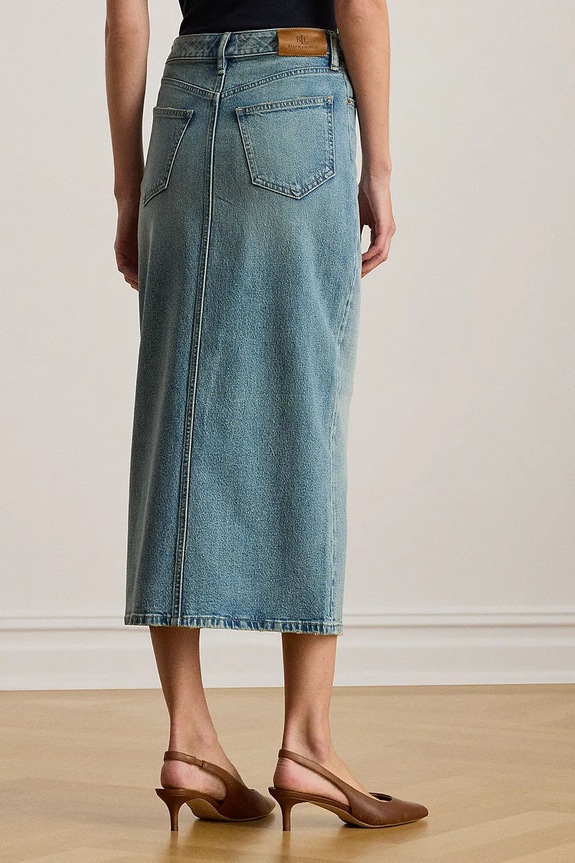 Oblečení Džínová sukně Lauren Ralph Lauren 200P03635 modrá