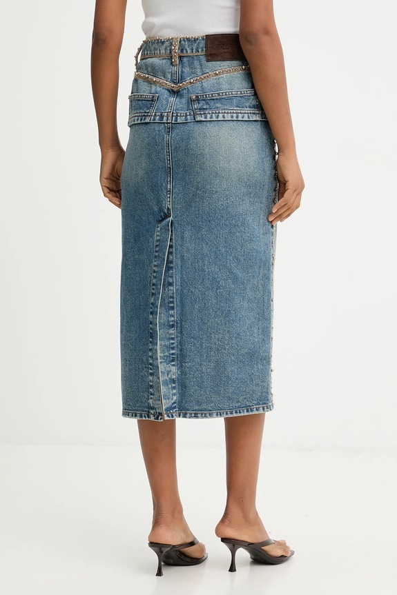 Îmbrăcăminte Miss Sixty fustă jeans 6S4KJ05800 albastru