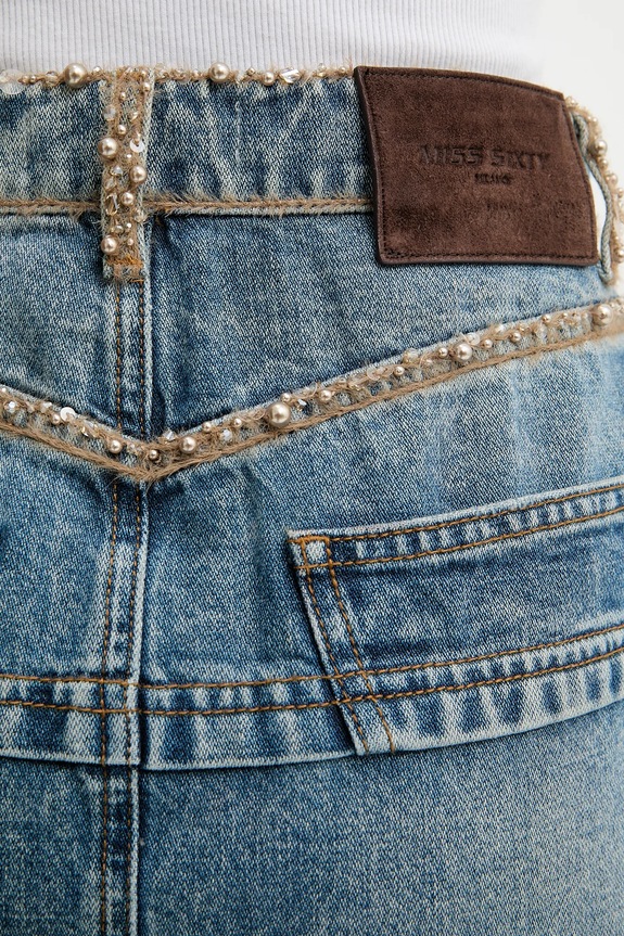 Miss Sixty fustă jeans albastru 6S4KJ05800