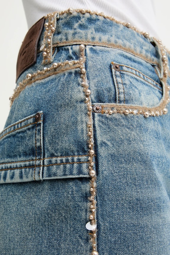 Miss Sixty fustă jeans 6S4KJ05800 albastru