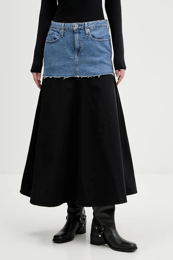 Suknja Karl Lagerfeld Jeans Planet friendly crna B1W12019