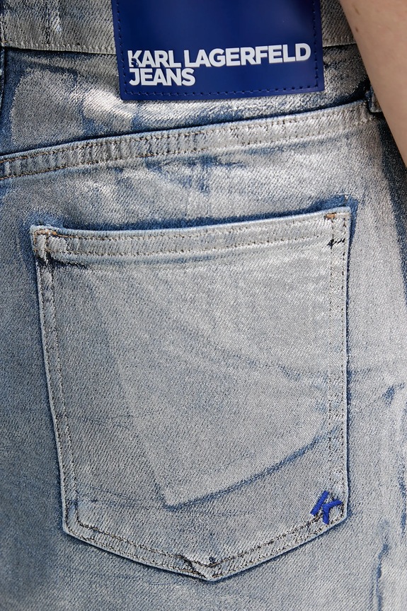 Traper suknja Karl Lagerfeld Jeans srebrna B1W12018