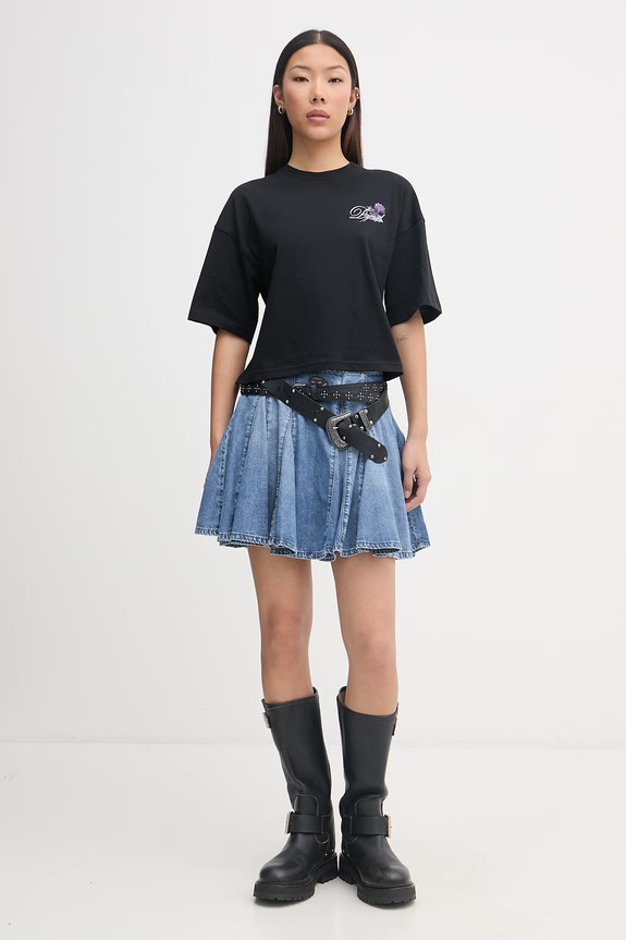Diesel spódnica jeansowa DE-SPIKI-S A21694.068VY niebieski SS26
