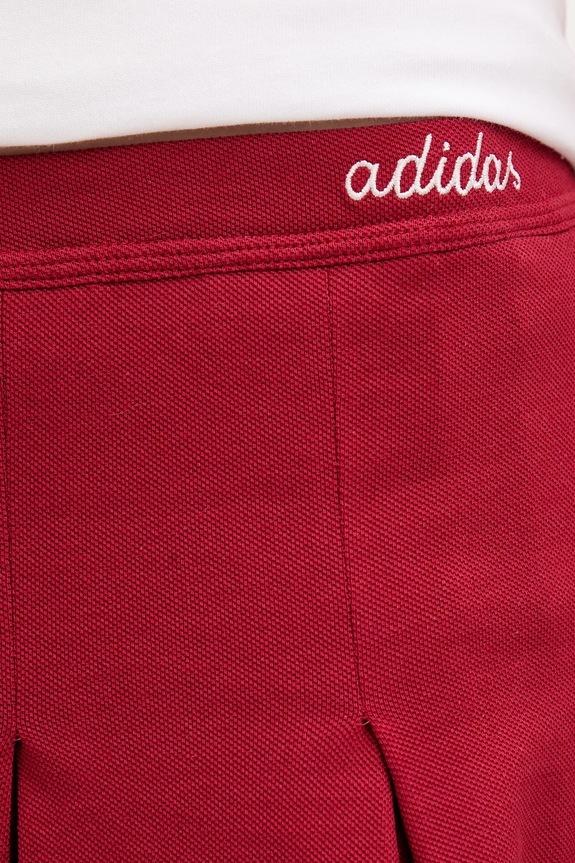 Βαμβακερή φούστα adidas κόκκινο KD3372