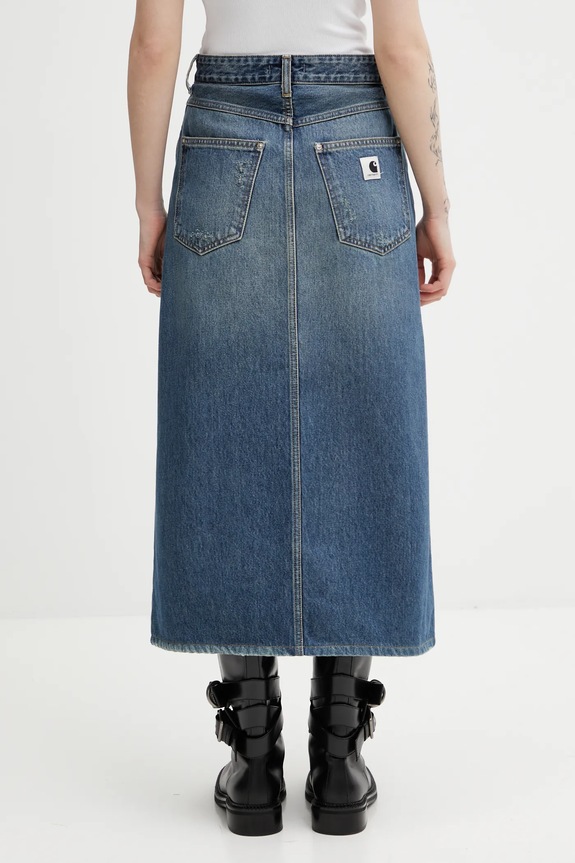 Clothing Carhartt WIP denim skirt W Brandon Skirt I036330.01B7 blue