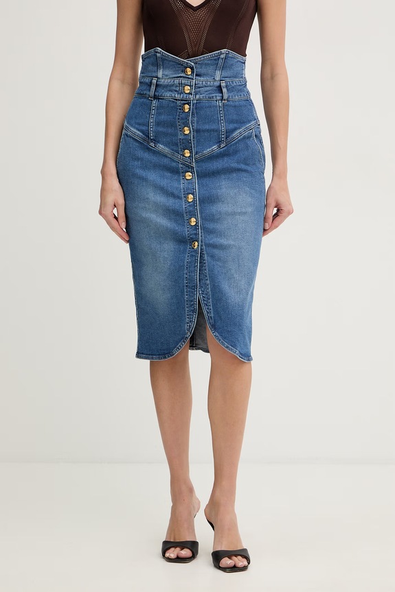 Elisabetta Franchi fustă de denim albastru GJ41I61E2