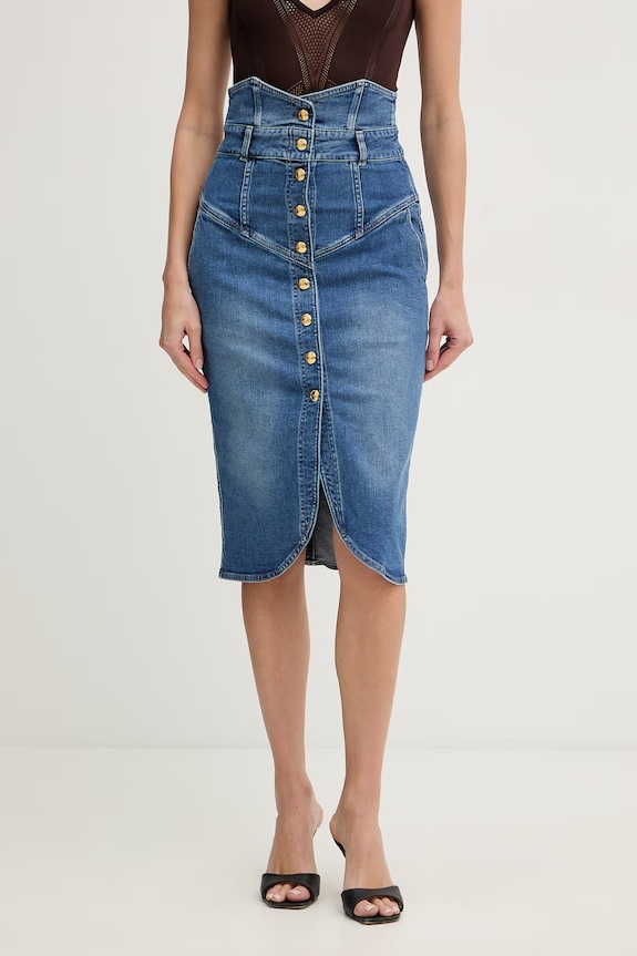 Elisabetta Franchi fustă de denim albastru GJ41I61E2