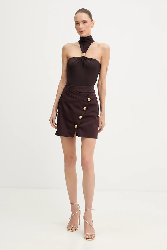 Юбка Elisabetta Franchi GO14161E2 коричневый SS26