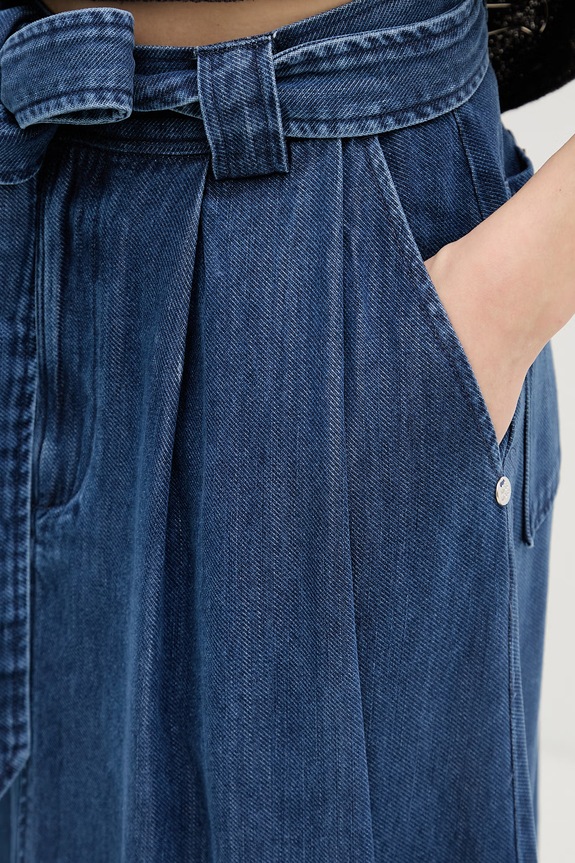 Mos Mosh fustă din denim Koda bleumarin 176860