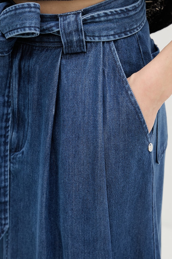 Mos Mosh fustă din denim Koda bleumarin 176860