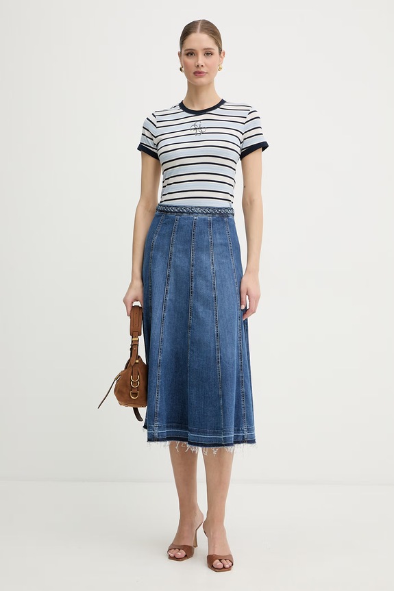 Liu Jo gonna in cotone UA6085.D0275 blu SS26