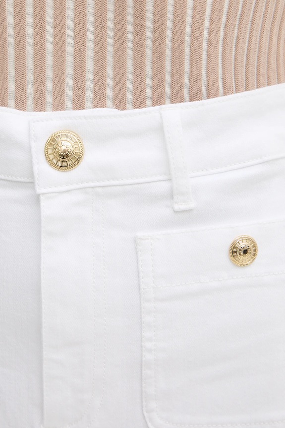 Liu Jo fustă jeans alb UA6259.D0275