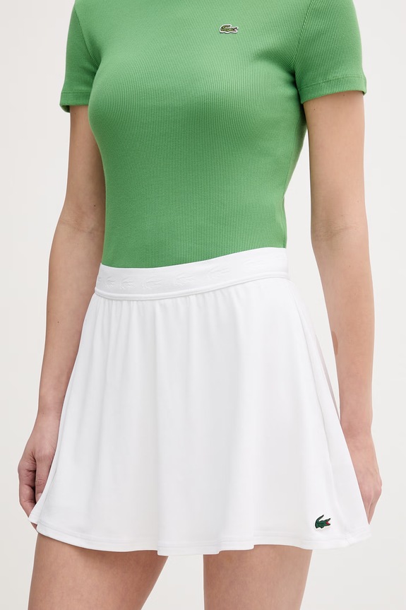 Lacoste spódnica z elastanem biały JF0218