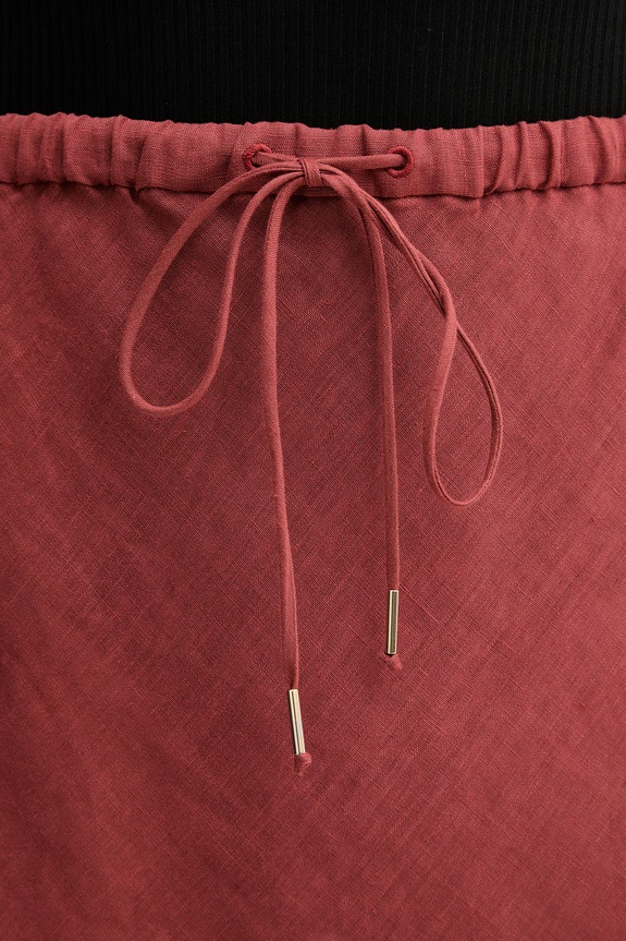 Λινή φούστα Marella GAMBA κόκκινο 2613101094200