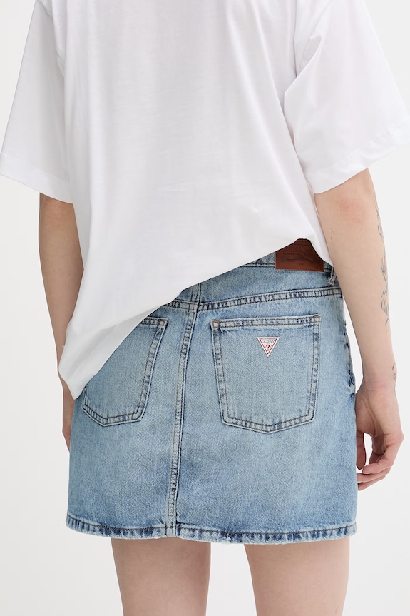 Odzież Guess Jeans spódnica jeansowa W6RD0Q.D6532 niebieski